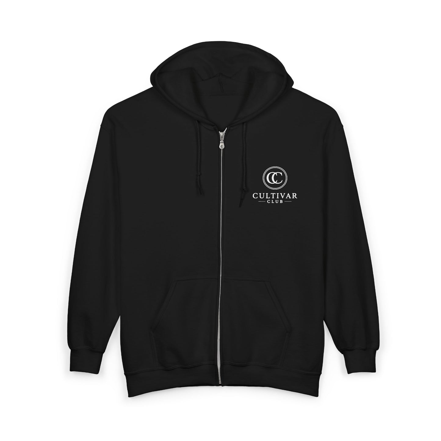 Phenohunter Back Logo Front Full‑Zip Hooded Sweatshirt